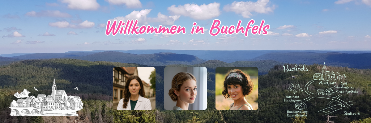 Überblick Romance-Buchreihe "Willkommen in Buchfels"